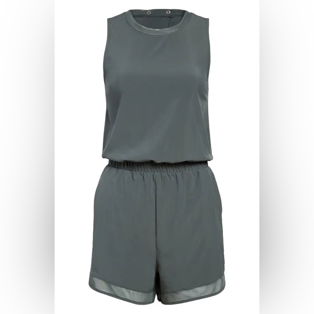 ZELLA Getaway Sleeveless Romper - Green Urban Size Large